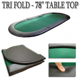 Green 78x35" Tri-Fold Poker Table Top"