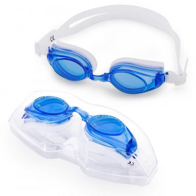 Adult Swimming Goggles with Case -  Blue