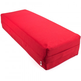 Large 26-inch Red Yoga Bolster and Meditation Pillow