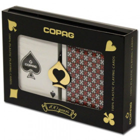 COPAG Master Series Plastic Playing Cards, Red/Black, Poker Size, Regular Index