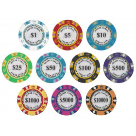 Monte Carlo 14 Gram Poker Chips  (25 Pack)