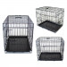 24" SMALL Dual-Door Folding Pet Crate with Removable Liner