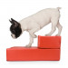 Red Leather Folding Pet Stairs