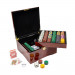 Pre-Packaged - 750 Ct Ace King Suited Chip Set Mahogany Case