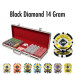 500 Black Aluminum Case Black Diamond Poker Chip Set