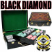 500 Black Diamond Poker Chip Set with High Gloss Wooden Case