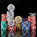 1000ct Rolling Aluminum Case Ben Franklin Poker Chip Set