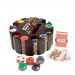 300 Ct Crown & Dice 14 Gram Poker Chip Set w/ Wooden Carousel