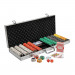 500 Ct Coin Inlay Poker Chip Set w/ Aluminum Case 15 Gram Chips by Brybelly