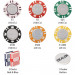 500 Ct Coin Inlay Poker Chip Set w/ Black Mahogany Case 15 Gram Chips by Brybelly