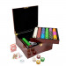 750 Ct Claysmith Gaming "Desert Heat" 13.5 Gram Clay Composite Chip Set in Mahogany Glossy Case