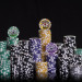 750 Ct Hi Roller 14 Gram Poker Chip Set w/ Mahogany Wooden Case