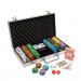 300 Ct King's Casino 14 Gram Clay Poker Chip Set w/ Aluminum Case
