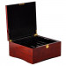 750 Ct King's Casino 14 Gram Poker Chip Set in Mahogany Wooden Case w/ High Gloss Finish - Free Dealer Button and Cards