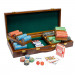 500 Ct Nevada Jack 10 Gram Ceramic Poker Chip Set w/ Walnut Wooden Case