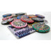 750 Ct Nevada Jack 10 Gram Ceramic Poker Chip Set w/ Mahogany Wooden Case by Brybelly