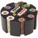 200Ct Claysmith Gaming 'Rock & Roll' Chip Set in Wooden Carousel Case