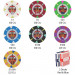300Ct 13.5g 'Rock & Roll' Poker Chip Set in Wooden Carousel by Claysmith Gaming