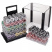 1000 Ultimate Acrylic Poker Chip Set Heavy Weighted