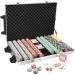 1000 Ct Yin Yang 14 gram Poker Chip Set with Free WPT Rule Book in Rolling Aluminum Case