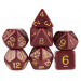 Set of 7 Polyhedral Dice, Crimson Queen