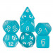 Set of 7 Polyhedral Dice, Sea Glass