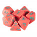 Set of 7 Dice - Poisoned Apple - Solid Red with Green Paint