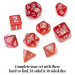 Set of 24 and 30 Sided Translucent Red Polyhedral Dice