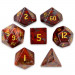Set of 7 Handmade Stone Polyhedral Dice, Poppy Jasper