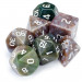 Set of 7 Handmade Stone Polyhedral Dice, Indian Agate