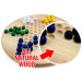 All Natural Wood Chinese Checkers with Wooden Marbles