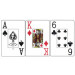Kem Arrow Black/Gold Wide Jumbo 100% Plastic Playing Cards in Wooden Box