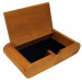 Kem Arrow Black/Gold Narrow Jumbo 100% Plastic Playing Cards in Wooden Box