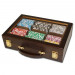 Ace Casino 14 Gram 300pc Poker Chip Set w/Walnut Case