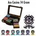 Ace Casino 14 Gram 300pc Poker Chip Set w/Walnut Case