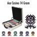 Ace Casino 14 Gram 500pc Poker Chip Set w/Claysmith Aluminum Case