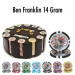 Ben Franklin 14 Gram 300pc Poker Chip Set w/Wooden Carousel