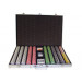 2 Stripe Twist 1000pc 8 Gram Poker Chip Set w/Aluminum Case