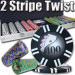2 Stripe Twist 500pc 8 Gram Poker Chip Set w/Aluminum Case