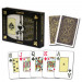 COPAG Iluminura Plastic Playing Cards, Black/Gold, Bridge SIze, Jumb Index